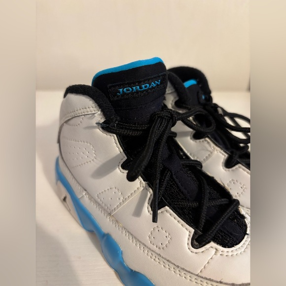 Toddler Air Jordan | Style White & Blue High-Top Sneakers | Size 9c - Picture 5 of 6